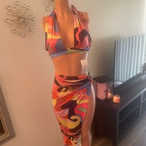 2 piece summer skirt set